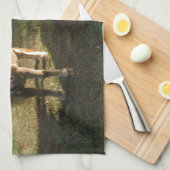 Brauner Blond, zwei Miniaturpferde, "Kleiner Pony" Geschirrtuch (Viertel Falte)