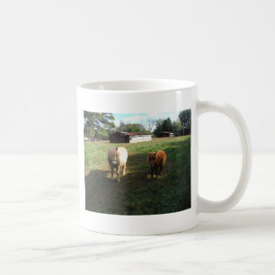 Brauner Blond, zwei Miniaturpferde, "Kleiner Pony" Kaffeetasse