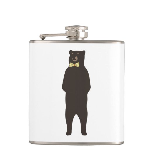 brauner Bogenbär Flachmann (Vorderseite)