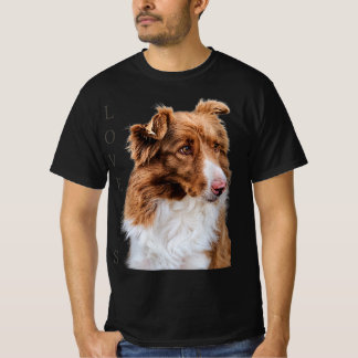 Brauner Border Collie Hund für Hundeliebhaber T-Shirt