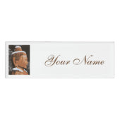 Brauner Buddha Namenschild (Vorderseite)