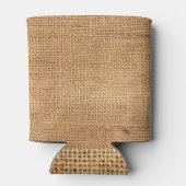 Brauner Burlap-Sack: Texturierter Stoff Hintergrun Dosenkühler (Rückseite)