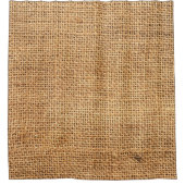 Brauner Burlap-Sack: Texturierter Stoff Hintergrun Duschvorhang (Vorderseite)