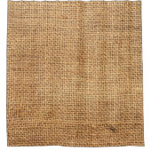 Brauner Burlap-Sack: Texturierter Stoff Hintergrun Duschvorhang (Vorderseite)