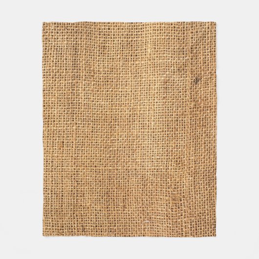 Brauner Burlap-Sack: Texturierter Stoff Hintergrun Fleecedecke (Vorderseite)
