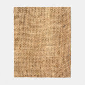 Brauner Burlap-Sack: Texturierter Stoff Hintergrun Fleecedecke (Vorderseite)