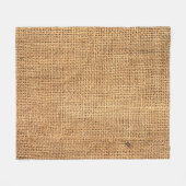 Brauner Burlap-Sack: Texturierter Stoff Hintergrun Fleecedecke (Vorderseite (Horizontal))