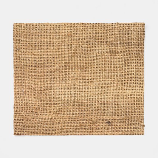 Brauner Burlap-Sack: Texturierter Stoff Hintergrun Fleecedecke (Vorderseite (Horizontal))