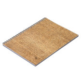 Brauner Burlap-Sack: Texturierter Stoff Hintergrun Notizblock (Linke Seite)