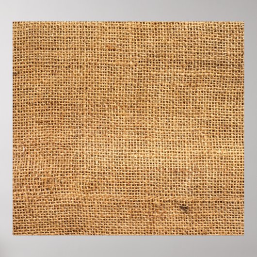 Brauner Burlap-Sack: Texturierter Stoff Hintergrun Poster (Vorne)