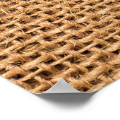 Brauner Burlap-Sack: Texturierter Stoff Hintergrun Poster (Ecke)