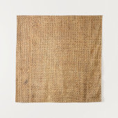 Brauner Burlap-Sack: Texturierter Stoff Hintergrun Wandteppich (Vorderseite (Horizontal))