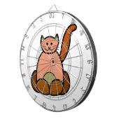 Brauner Cartoon Dartscheibe (Vorderseite rechts)