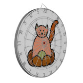 Brauner Cartoon Dartscheibe (Vorderseite Links)