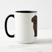 Brauner Cartoon Tasse (Links)