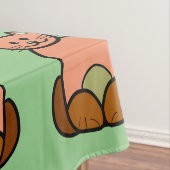 Brauner Cartoon Tischdecke (Beispiel)