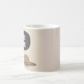 brauner Cartoon witzig Kaffeetasse (Mittel)