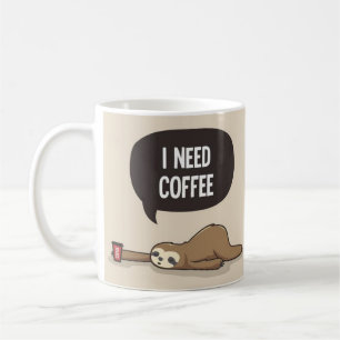 brauner Cartoon witzig Kaffeetasse