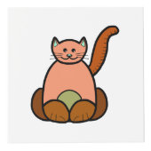 Brauner Cartoon Würfel (Vorderseite)