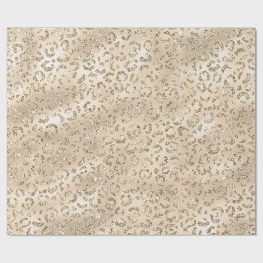 Brauner Cheetah Leopard Hautbild Tier Geschenkpapier (Flach)