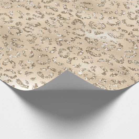Brauner Cheetah Leopard Hautbild Tier Geschenkpapier (Ecke)