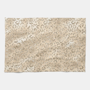 Brauner Cheetah Leopard Hautbild Tier Geschirrtuch