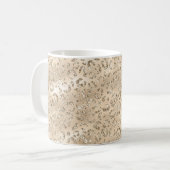 Brauner Cheetah Leopard Hautbild Tier Kaffeetasse (Vorderseite Links)