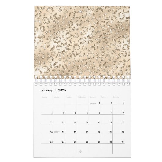 Brauner Cheetah Leopard Hautbild Tier Kalender (Jan 2026)