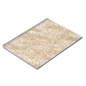 Brauner Cheetah Leopard Hautbild Tier Notizblock (Linke Seite)