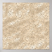 Brauner Cheetah Leopard Hautbild Tier Poster (Vorne)