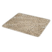 Brauner Cheetah Leopard Hautbild Tier Schneidebrett (Ecke)