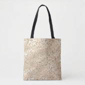 Brauner Cheetah Leopard Hautbild Tier Tasche (Vorderseite)
