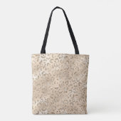 Brauner Cheetah Leopard Hautbild Tier Tasche (Rückseite)