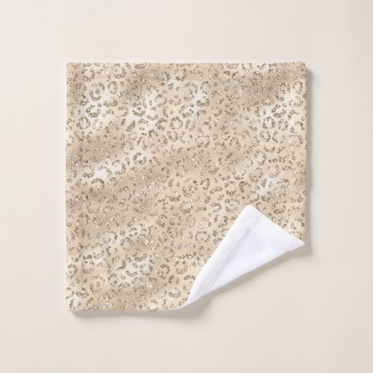 Brauner Cheetah Leopard Hautbild Tier Waschlappen (Waschlappen)