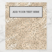 Brauner Cheetah Leopard Hautbild Tier Weinetikett (Einzelnes Label)