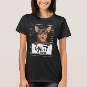 Brauner Chihuahua-Mugshot schuldig Hund T-Shirt
