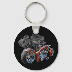 Brauner Chopper Schlüsselanhänger