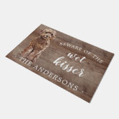 Brauner Cockapoo Hund Personalisiert Dog Mat Fußmatte (Schrägansicht)