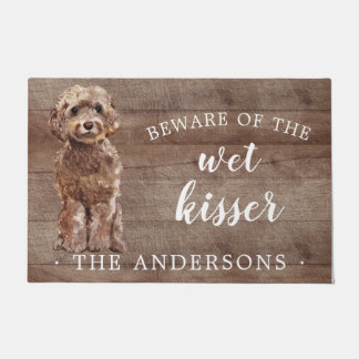 Brauner Cockapoo Hund Personalisiert Dog Mat Fußmatte