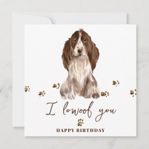Brauner Cocker Spaniel Hund Mama Welpe Haustiere G Karte