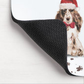 Brauner Cocker Spaniel Lustiger Weihnachtshund mit Mousepad (Ecke)