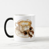 Brauner Coquette-Hot-Coffee-Illustration Verwandlungstasse (Links)