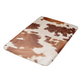 Brauner Creme Cowhide Western Badematte (Schrägansicht)