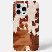 Brauner Creme Cowhide Western Case-Mate iPhone Hülle (Rückseite)