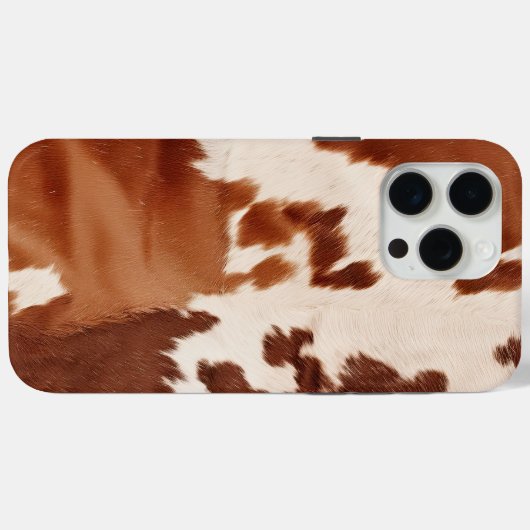 Brauner Creme Cowhide Western Case-Mate iPhone Hülle (Rückseite (Horizontal))