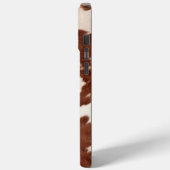 Brauner Creme Cowhide Western Case-Mate iPhone Hülle (Rückseite / Links)