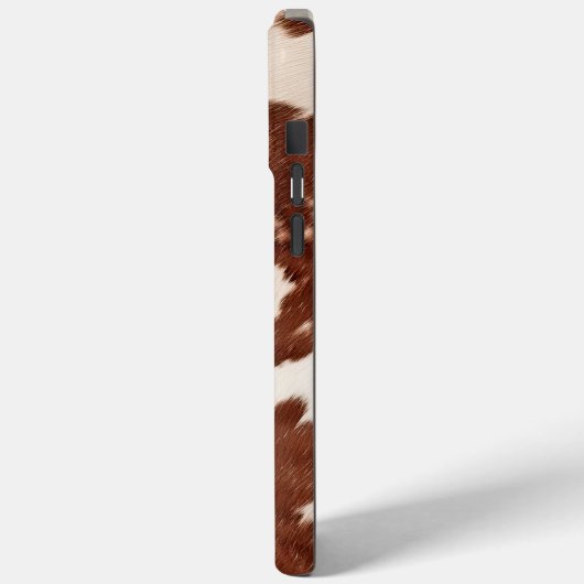 Brauner Creme Cowhide Western Case-Mate iPhone Hülle (Rückseite / Links)