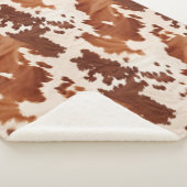 Brauner Creme Cowhide Western Sherpadecke (3/4)