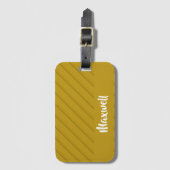 Brauner diagonaler Kunststoff-texturierter individ Gepäckanhänger (Vorderseite Vertikal)