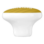 Brauner diagonaler Kunststoff-texturierter individ Keramikknauf (Seitenansicht)